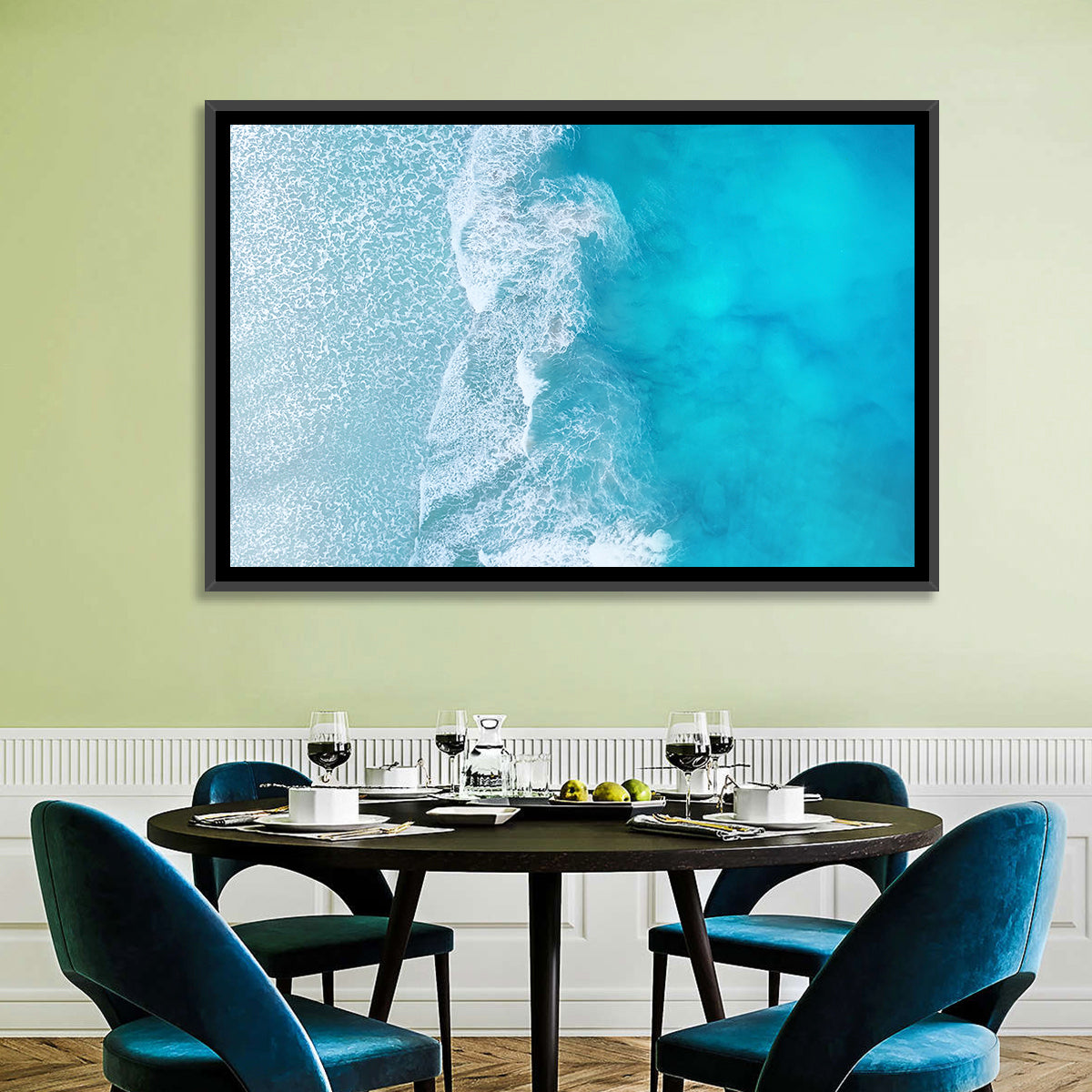 Turquoise Aerial Seascape Wall Art