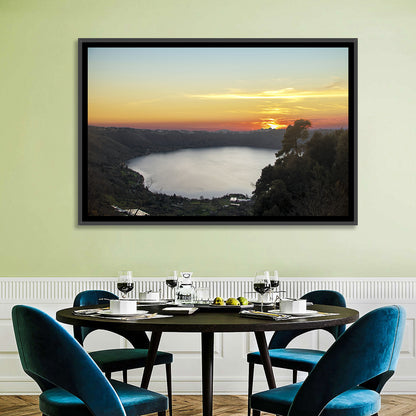 Lake Nemi Golden Sunset Wall Art