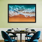 Aerial Beach Waves Wall Art