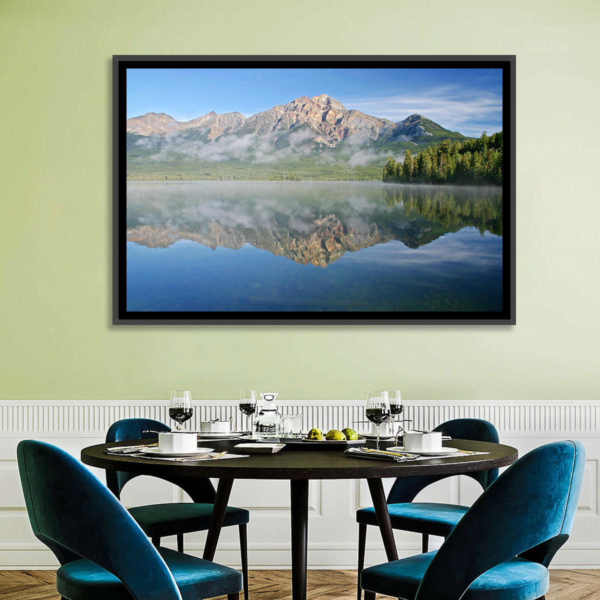 Pyramid Mountain Reflection Wall Art