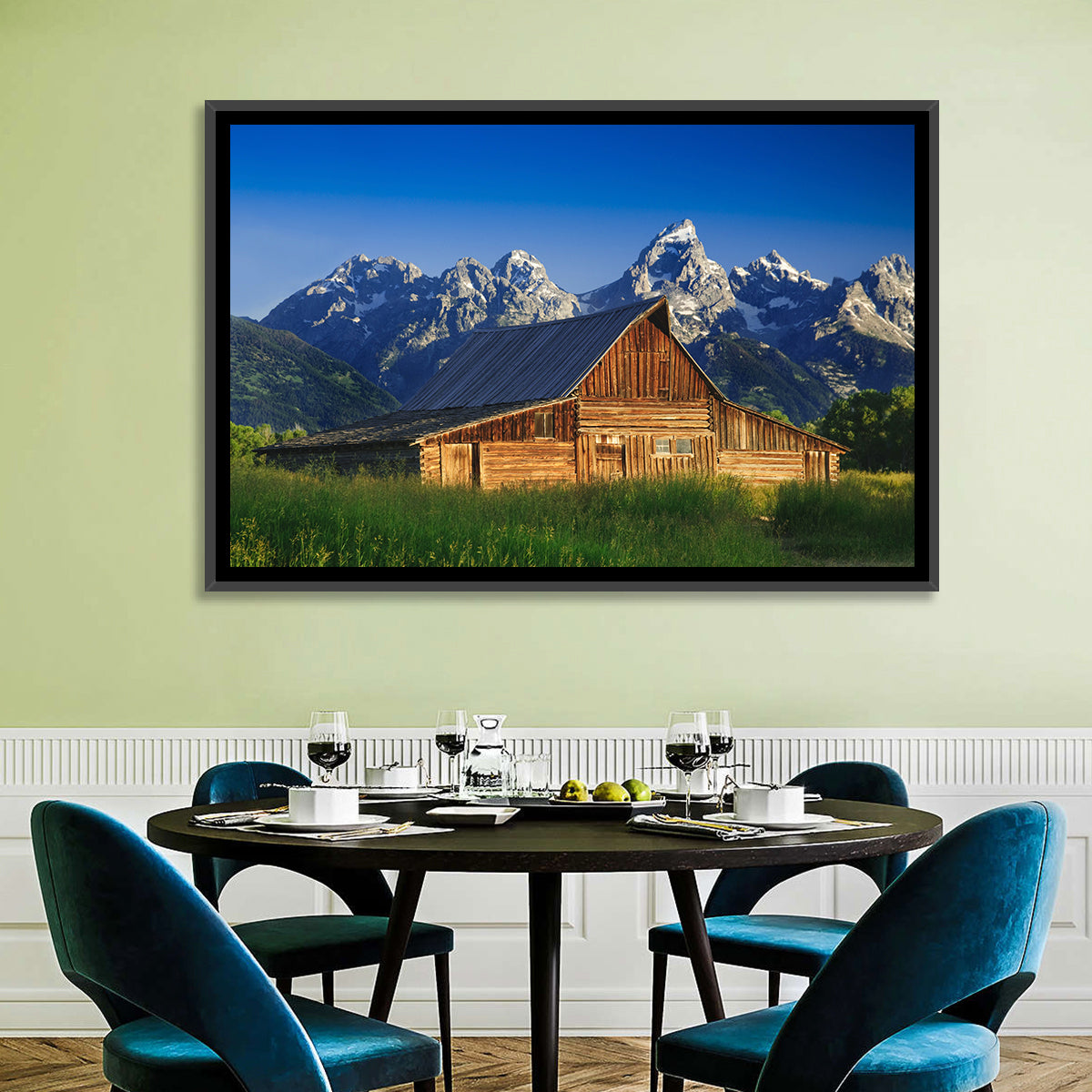 T.a. Moulton Barn, Grand Teton Wall Art in a room, landscape
