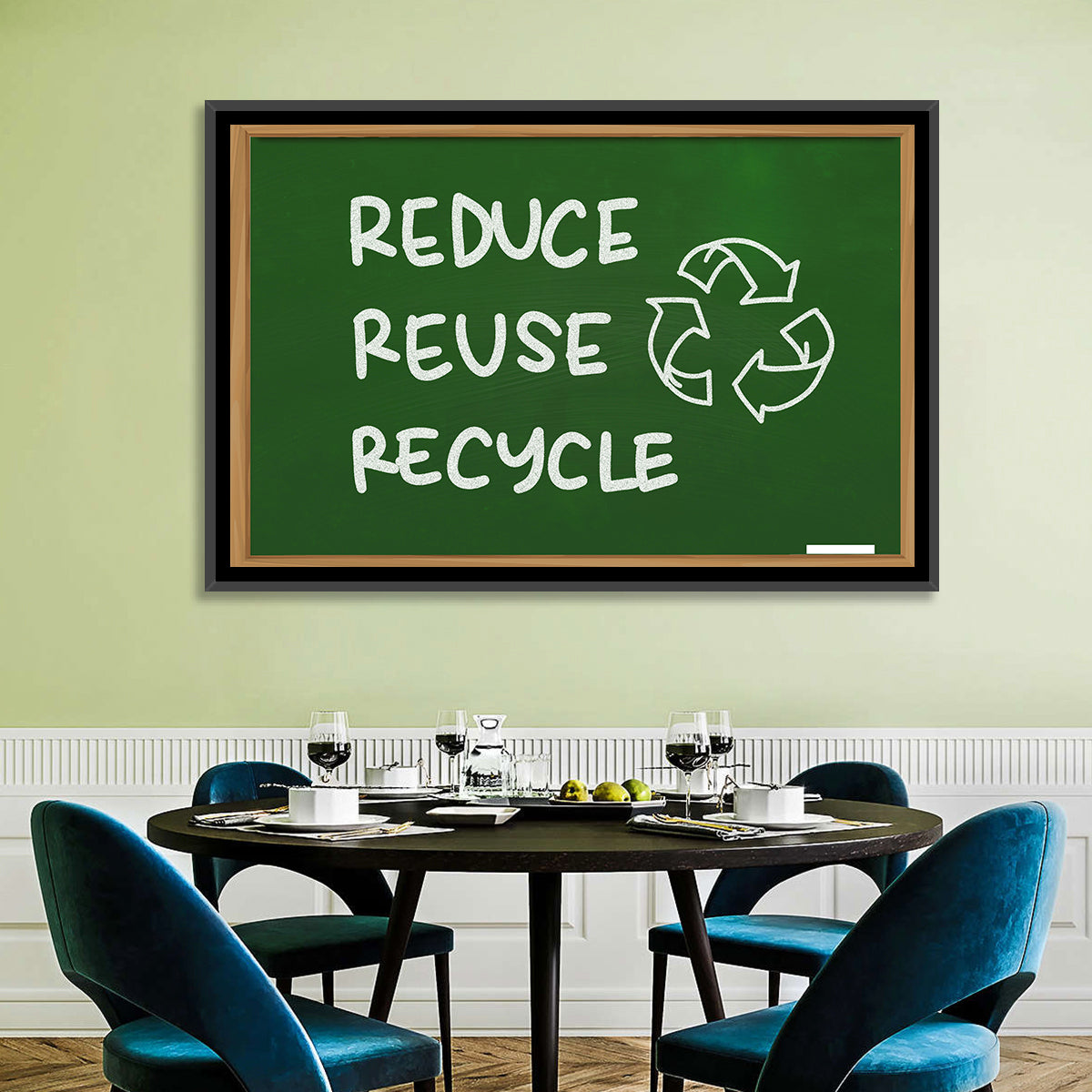 Reduce Reuse Recycle Chalkboard Wall Art