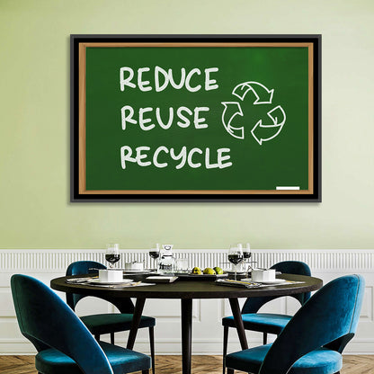 Reduce Reuse Recycle Chalkboard Wall Art