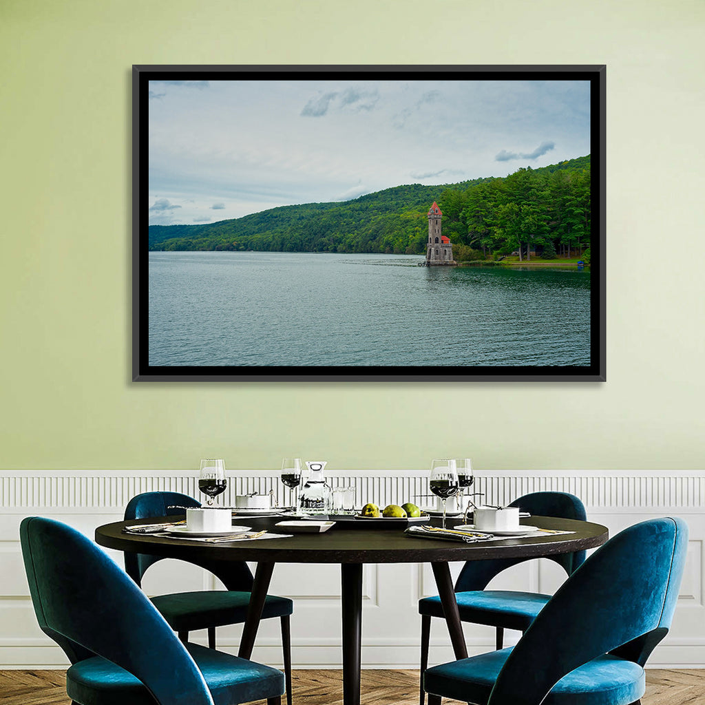 Otsego Lake View with Stone Tower Wall Art