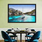 Menorca Cove Sailboat Wall Art