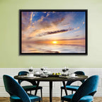 Sunlit Clouds Over Calm Sea Wall Art