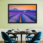 Valensole Lavender Fields at Sunset Wall Art