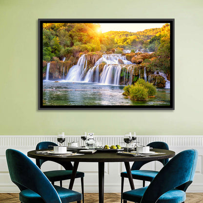 Skradinski Buk Waterfall at Golden Hour Wall Art