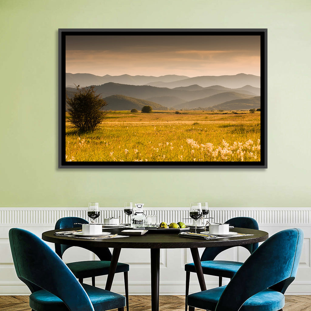 Golden Hour Countryside Hills Wall Art