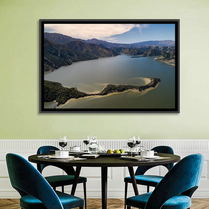 Pyramid Lake Aerial View Wall Art