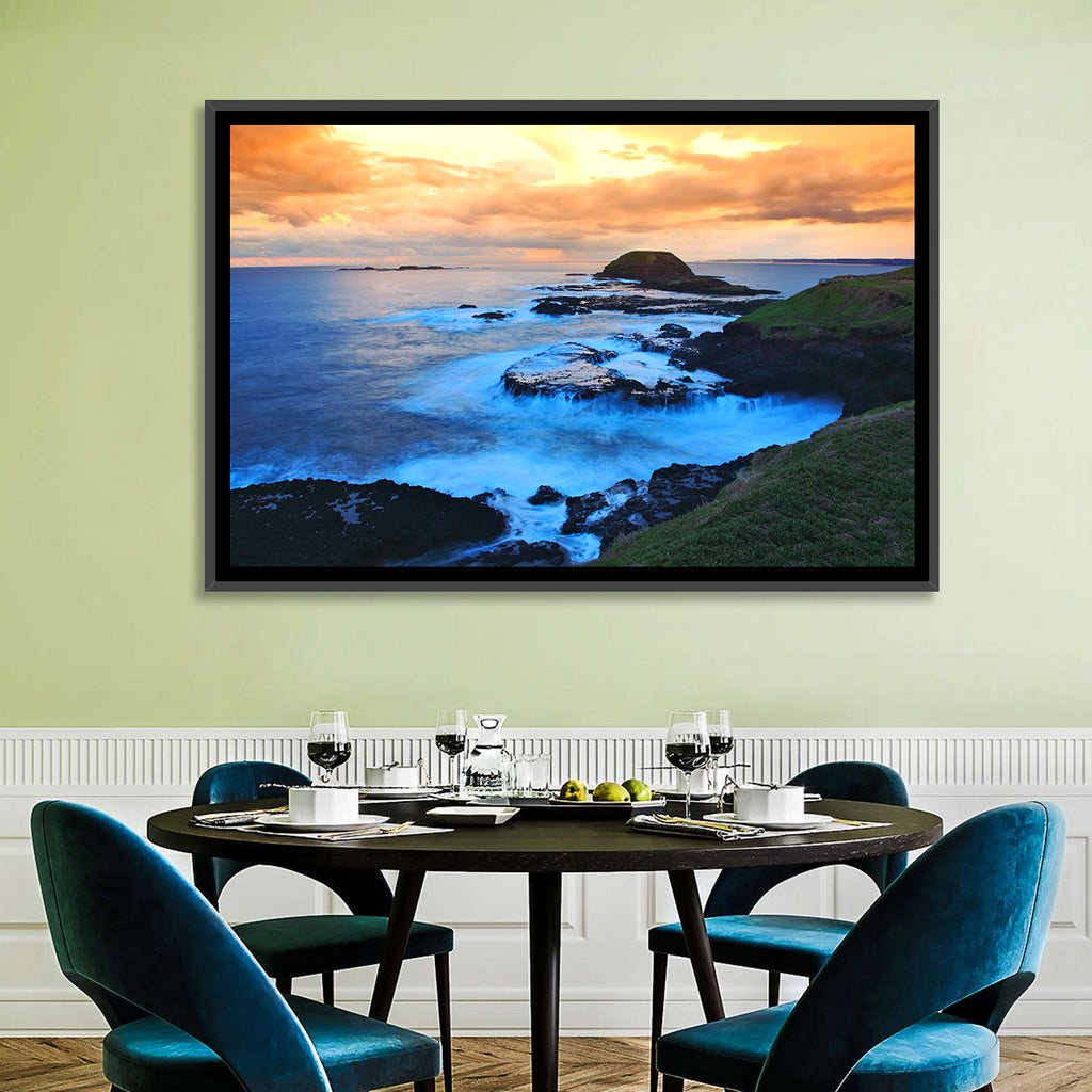 Phillip Island Cliffs at Sunset Wall Art