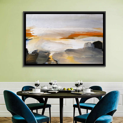 Misty Coastal Horizon Wall Art