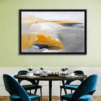 White Coastal Abstract Landscape Wall Art