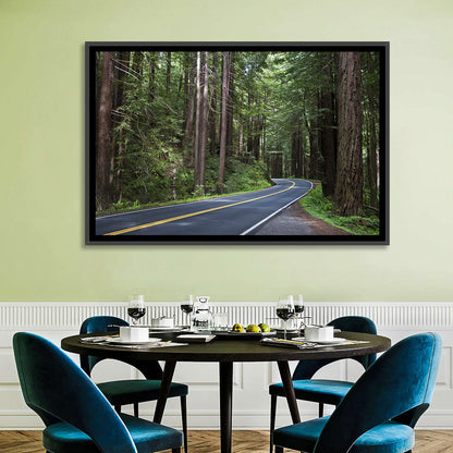 Winding Redwood Forest Road Wall Art