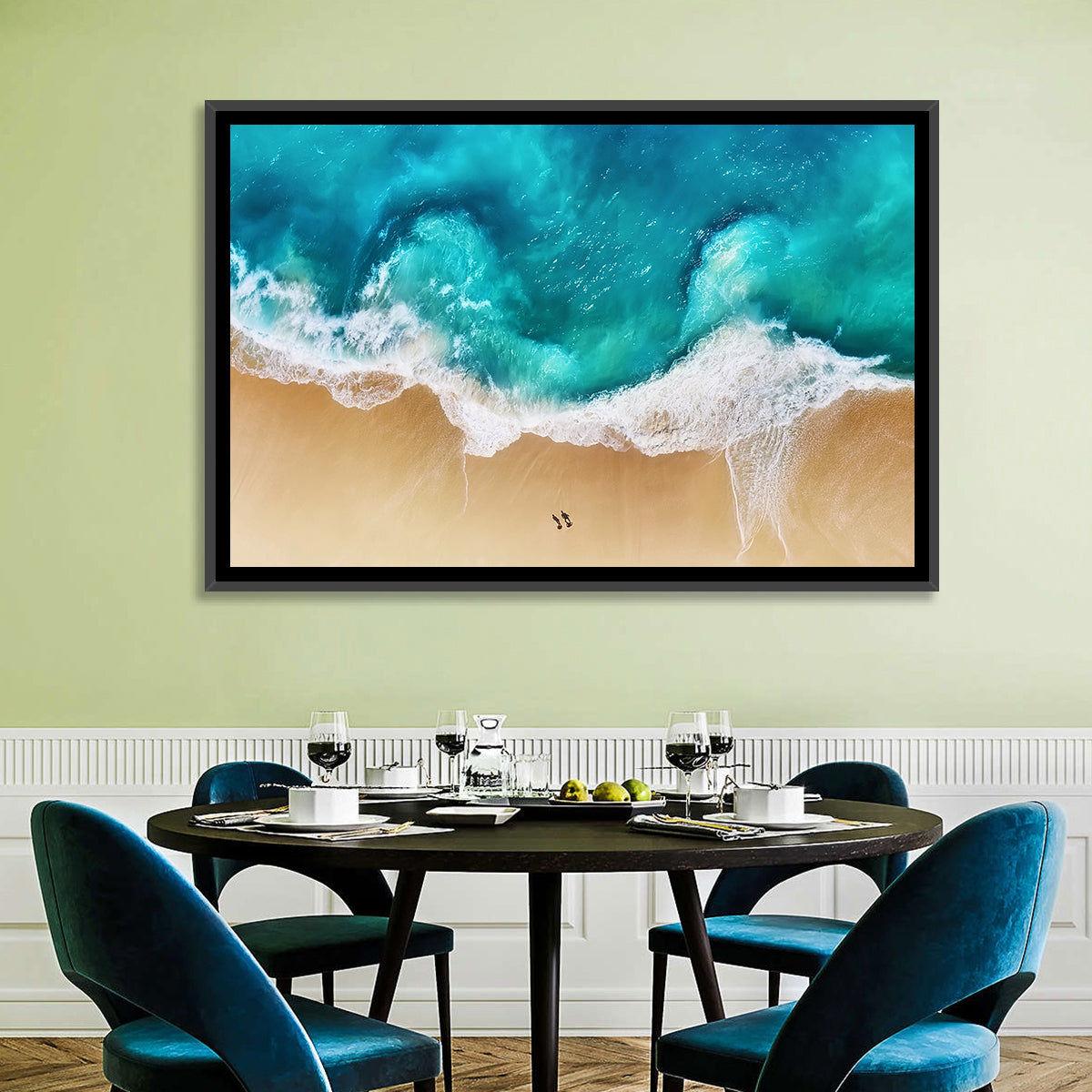 Turquoise Beach Aerial Wall Art
