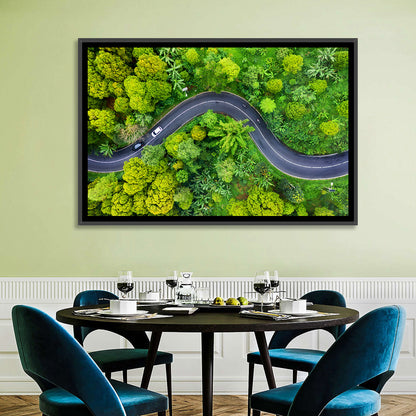Winding Tropical Forest Road Wall Art