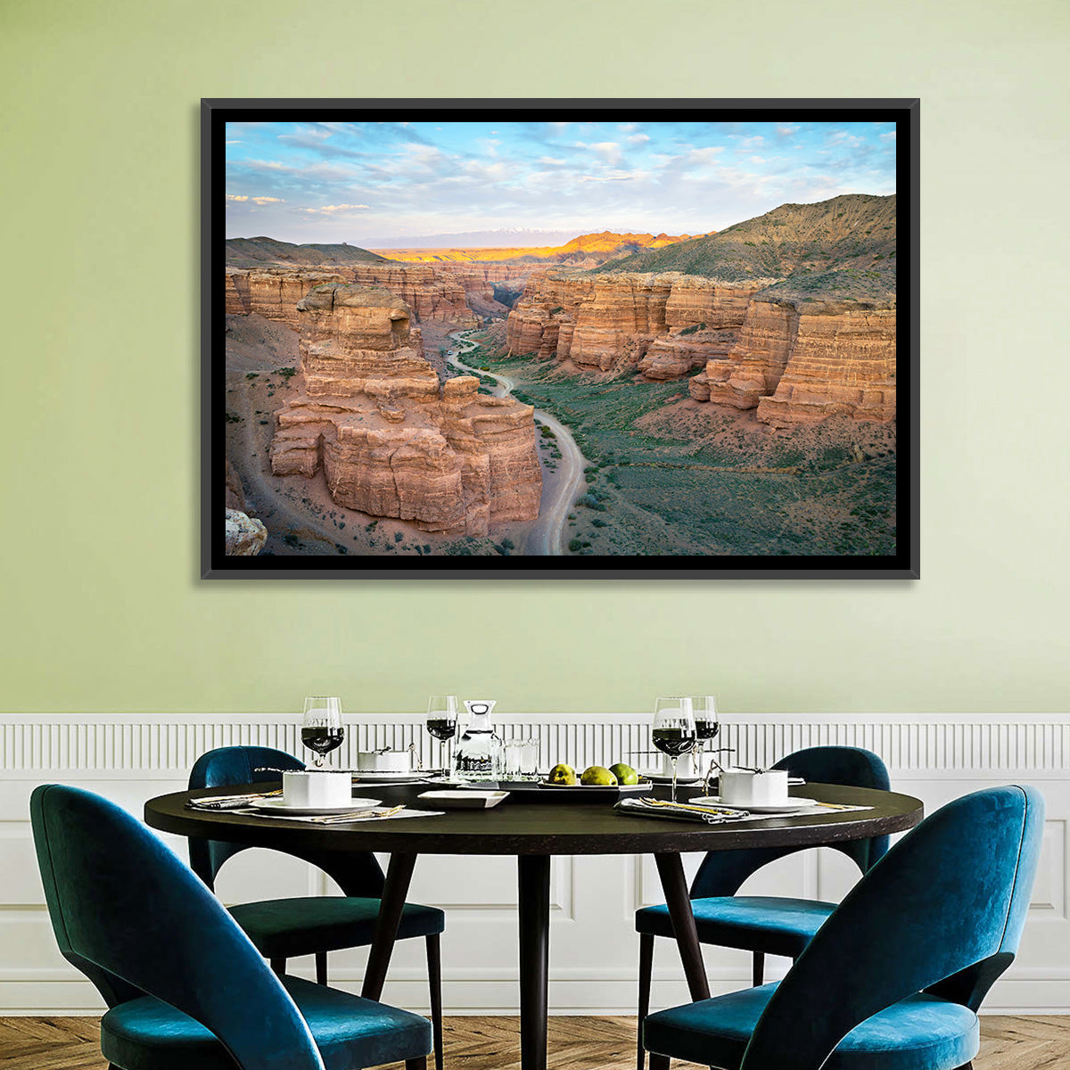 Charyn Canyon at Golden Hour Wall Art