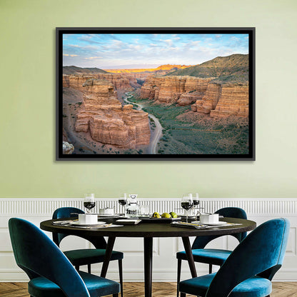 Charyn Canyon at Golden Hour Wall Art