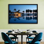 Twilight Poolside Bar Wall Art