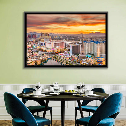 Las Vegas Strip Sunset Cityscape Wall Art