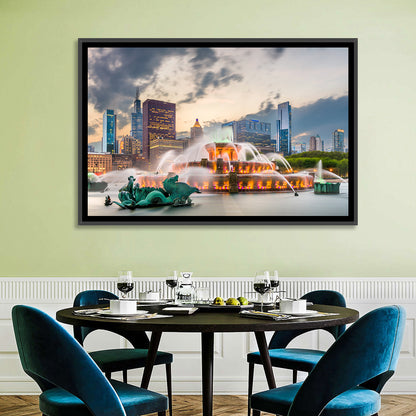Buckingham Fountain and Chicago Skyline Wall Art