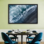 Volcanic Surf on Black Sand Wall Art