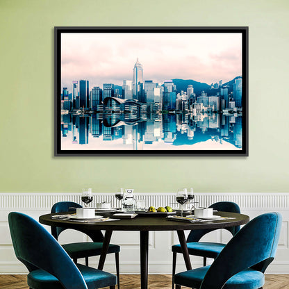 Victoria Harbour Sketch at Dusk Wall Art