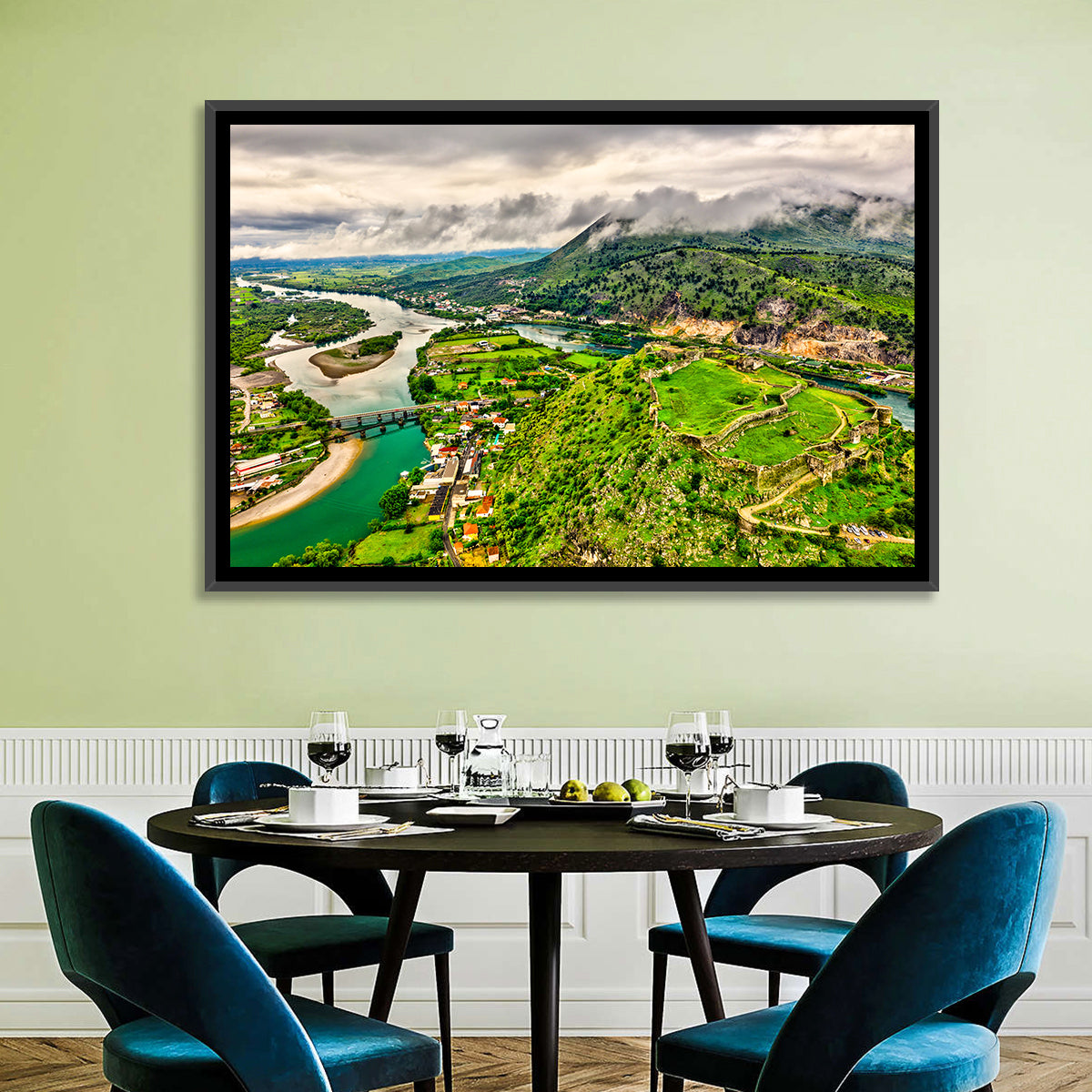 Rozafa Castle River Valley View Wall Art