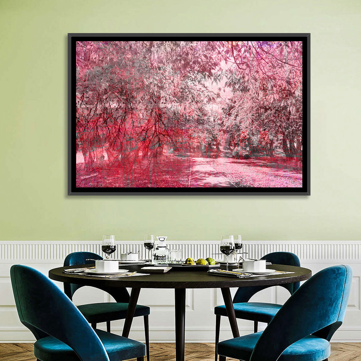 Pink Autumn Pathway Wall Art