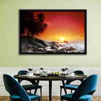 Tropical Island Sunset Wall Art