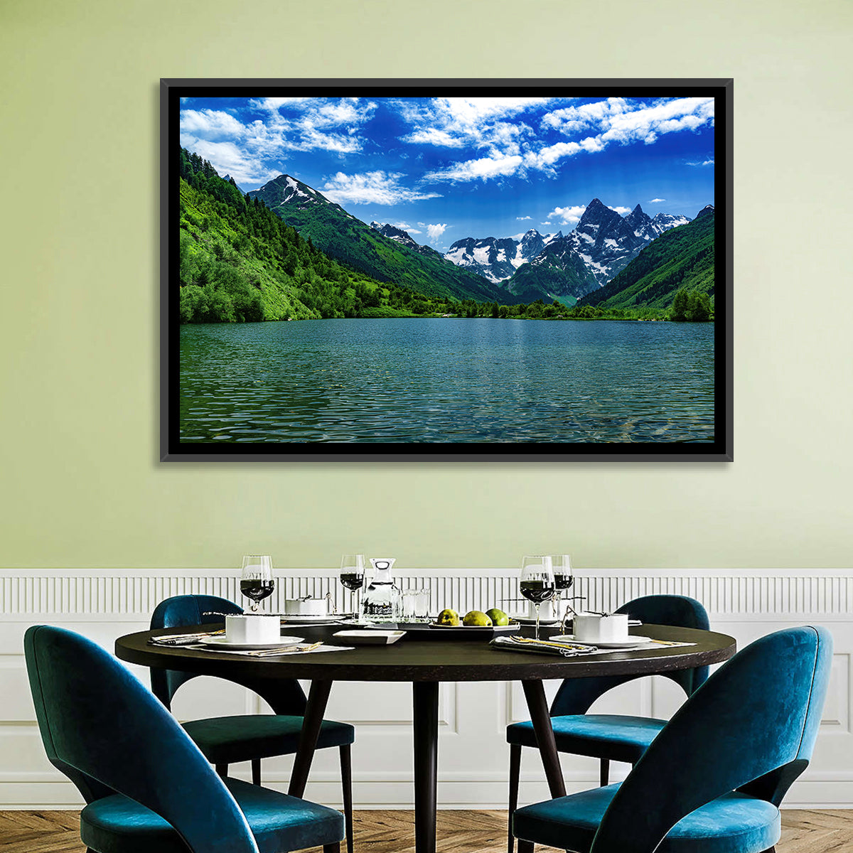 Lake Tumanly Kel Wall Art in a room, landscape