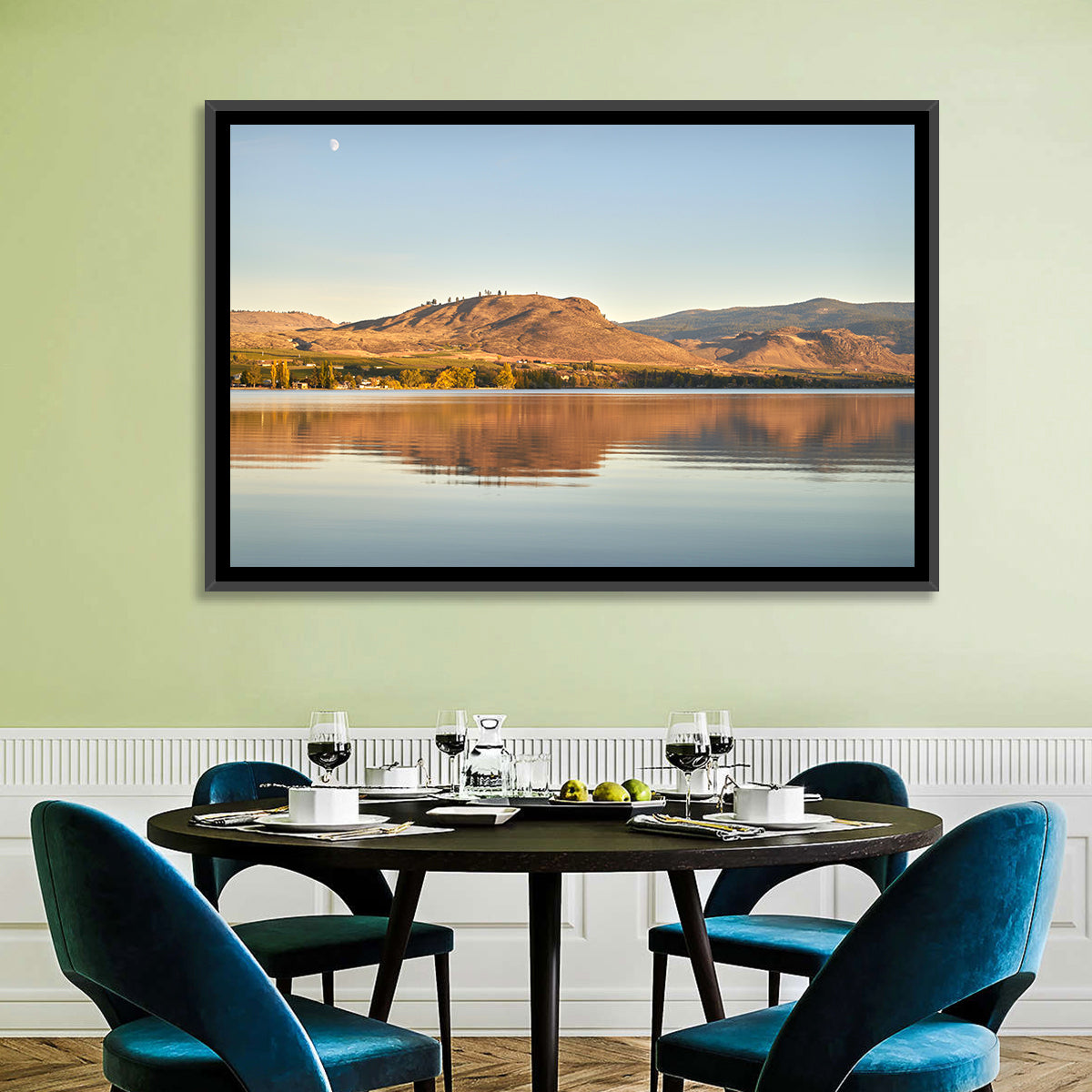 Osoyoos Lake Moonlit Reflection Wall Art