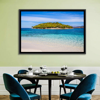Butrint Turquoise Island Beach Wall Art