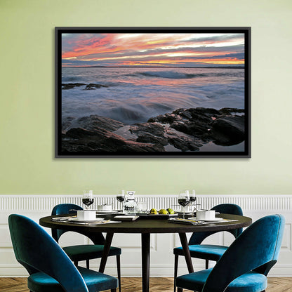 Rocky Coast Sunset Wall Art