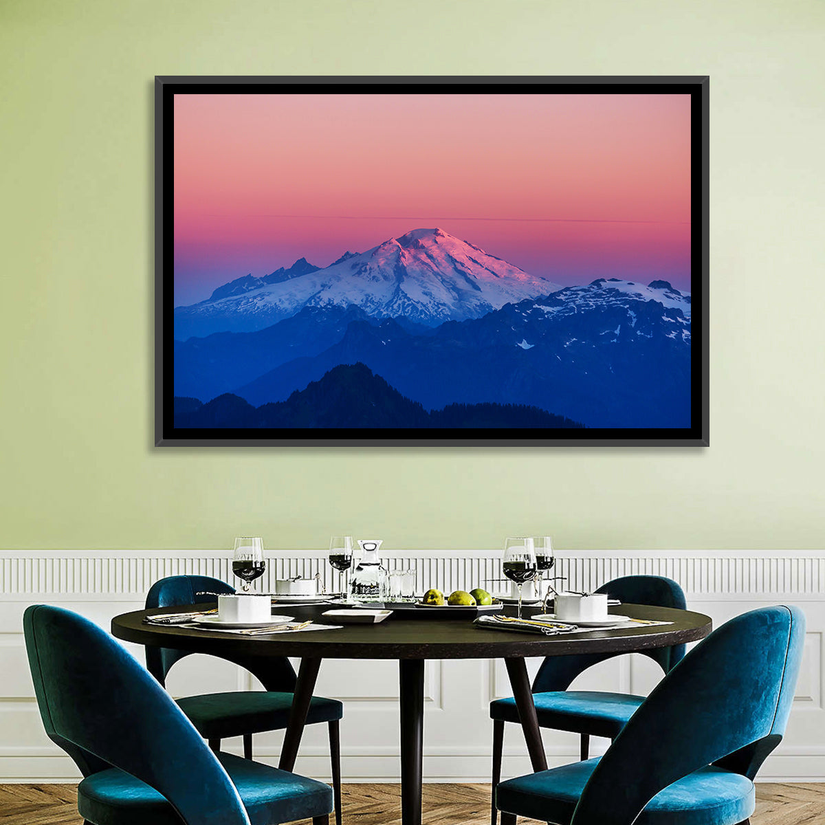 Mount Baker Alpenglow Wall Art