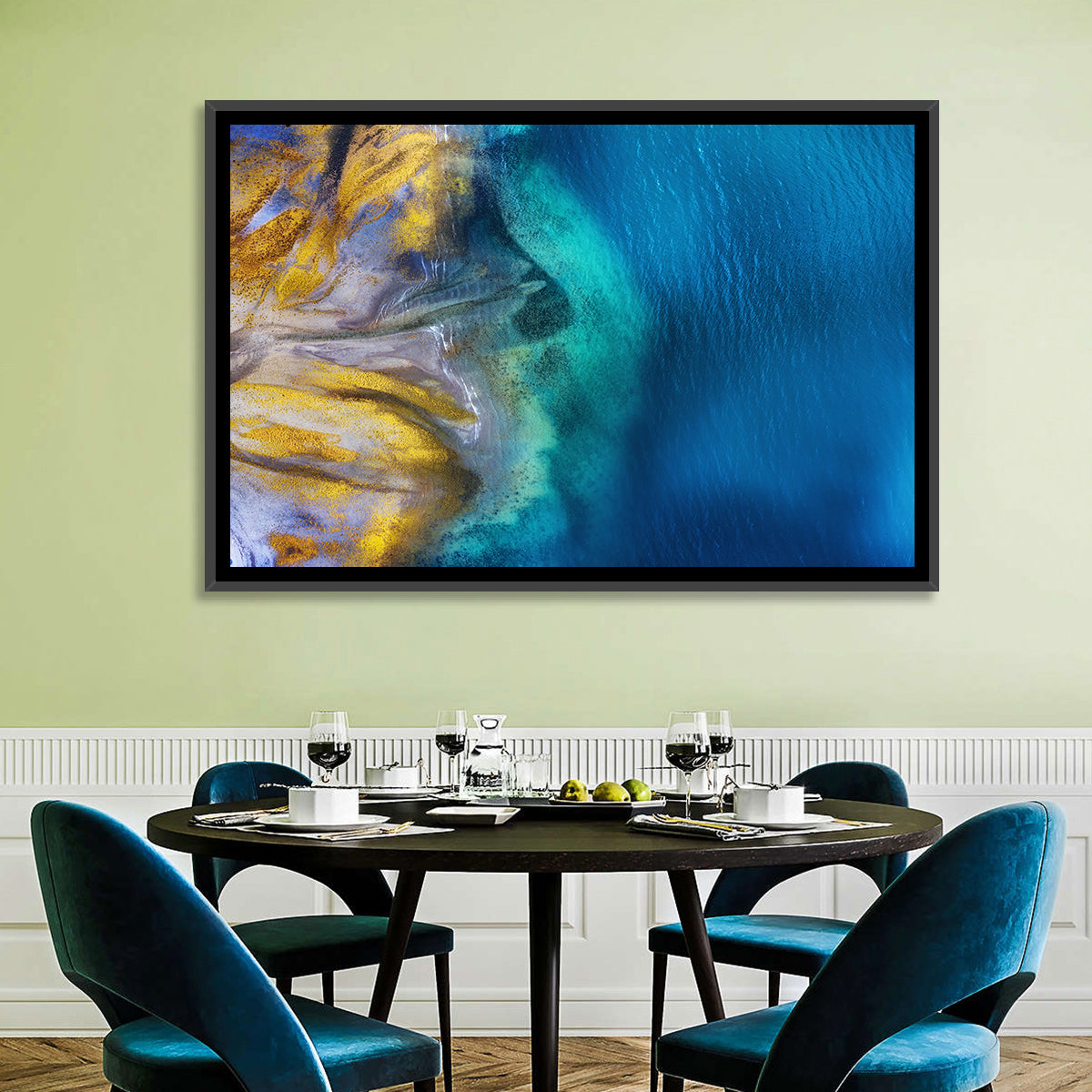 Golden Coast Abstract Wall Art