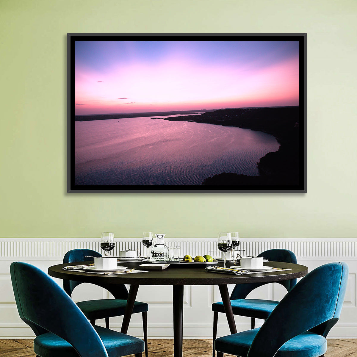 Lake Travis Purple Sunset Wall Art