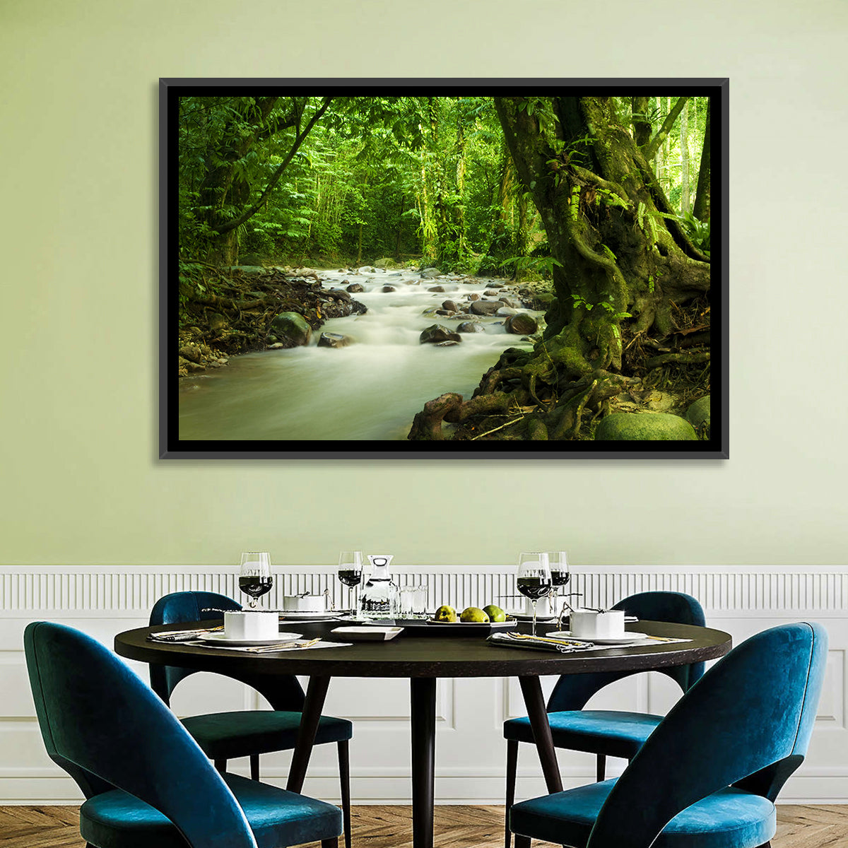 Emerald Rainforest River Wall Art