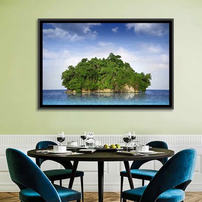 Tranquil Tropical Island Reflection Wall Art