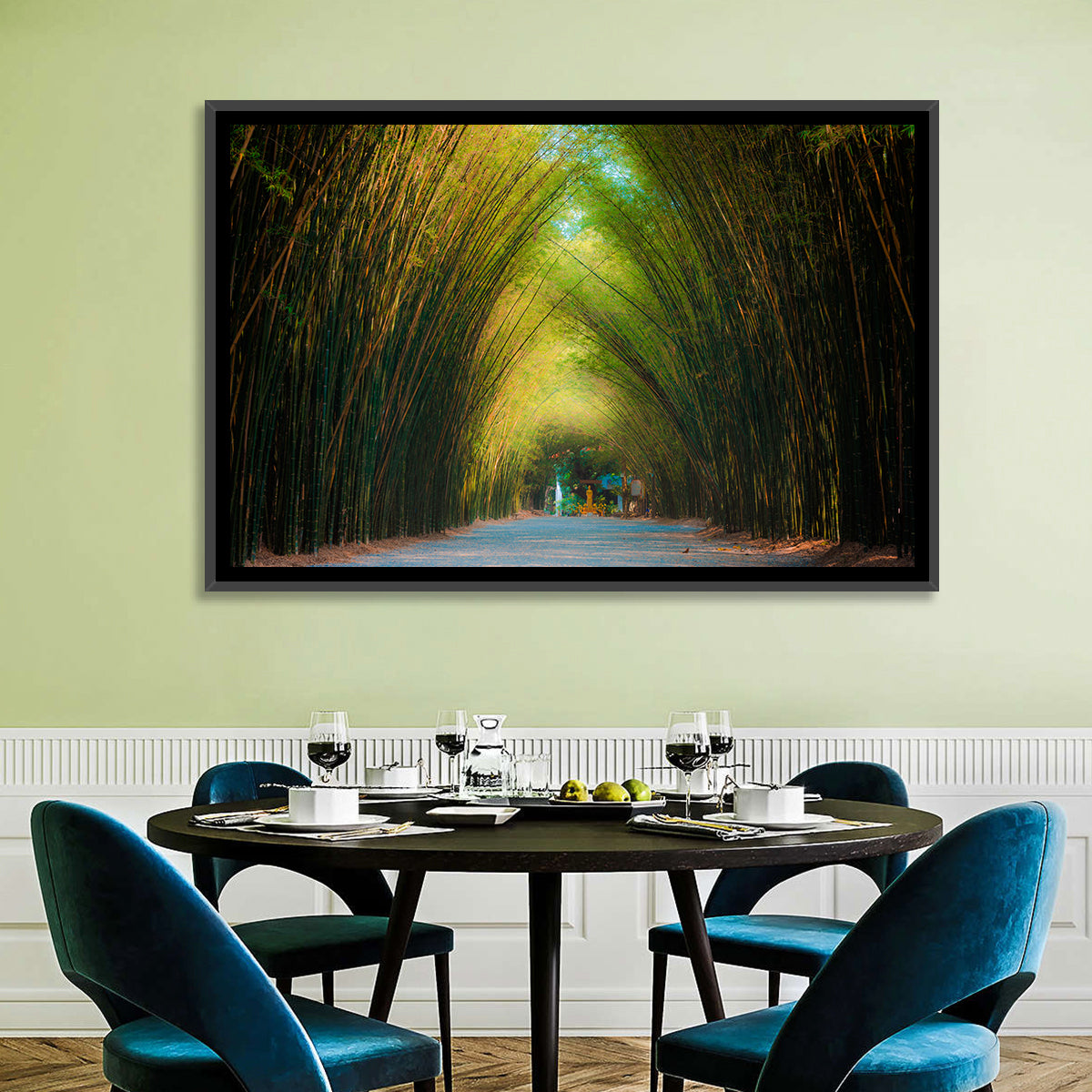 Arched Bamboo Tunnel Wall Art