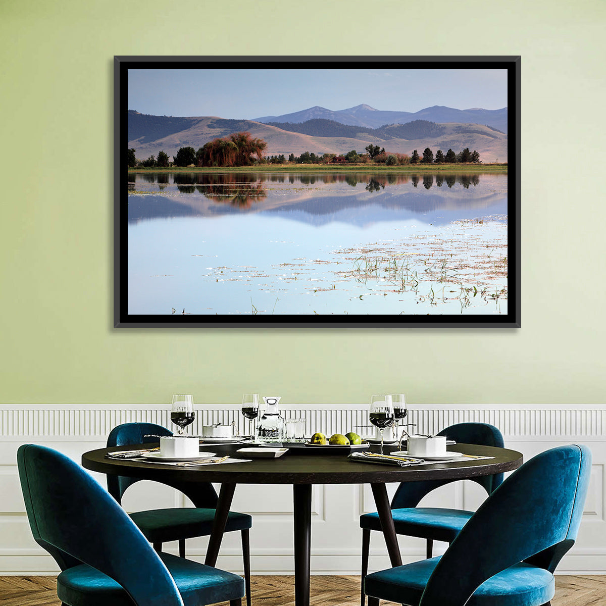 Mission Valley Lake Reflection Wall Art