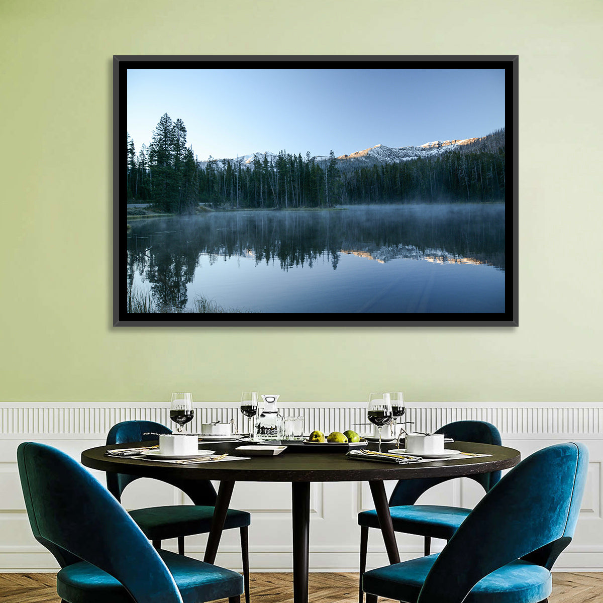 Sylvan Lake Morning Mist Wall Art