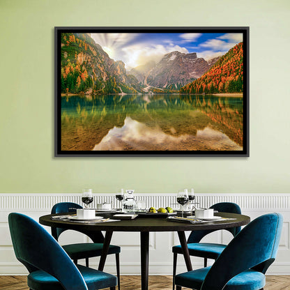 Lago Di Braies Sunrise Wall Art