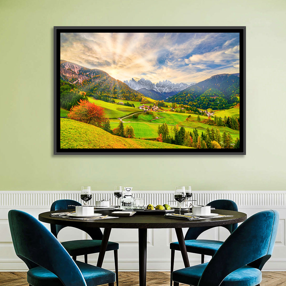 Santa Magdalena Valley at Golden Hour Wall Art