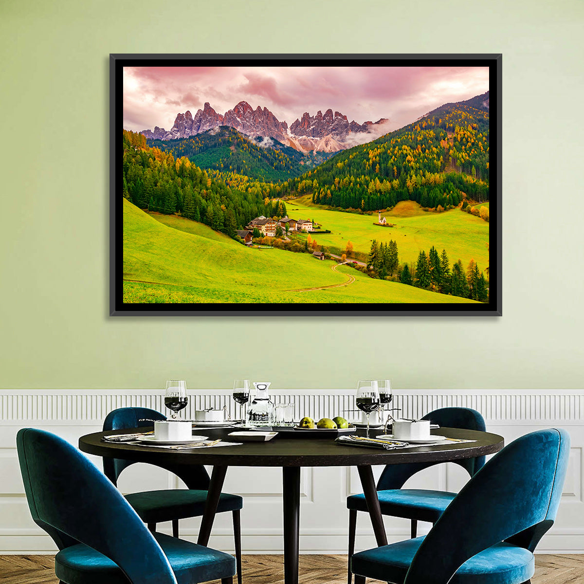 St Johann Church, Santa Maddalena Wall Art