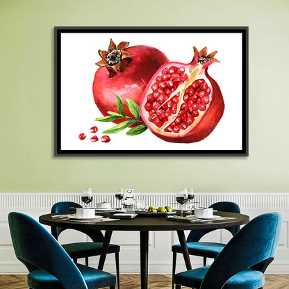 Fresh Pomegranate Watercolor Wall Art