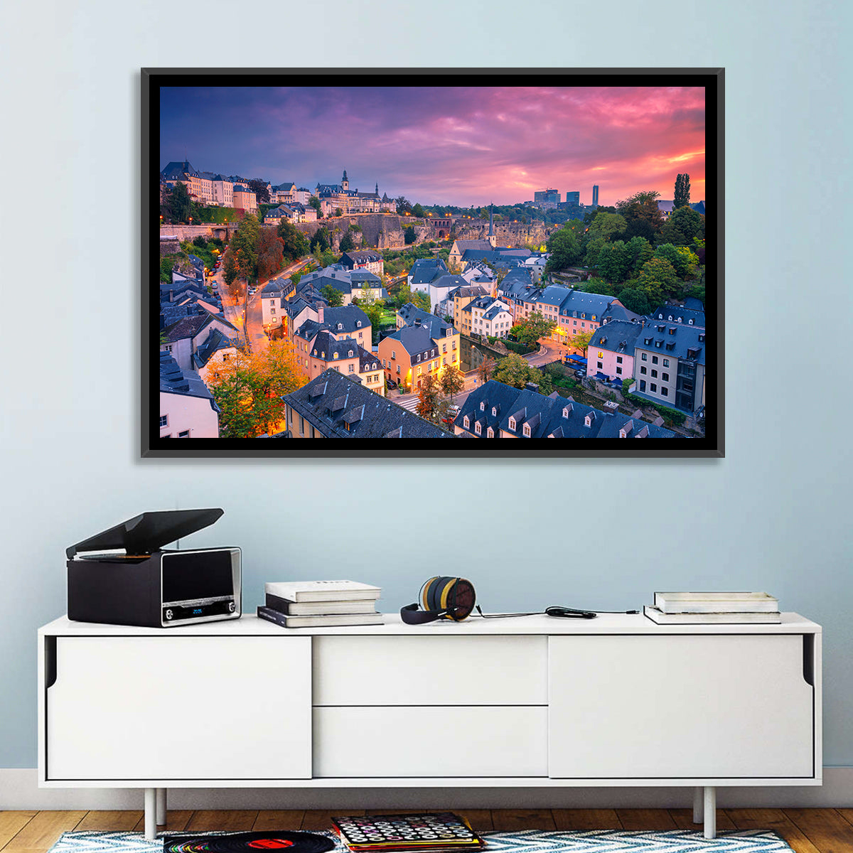 Luxembourg Grund at Dusk Wall Art