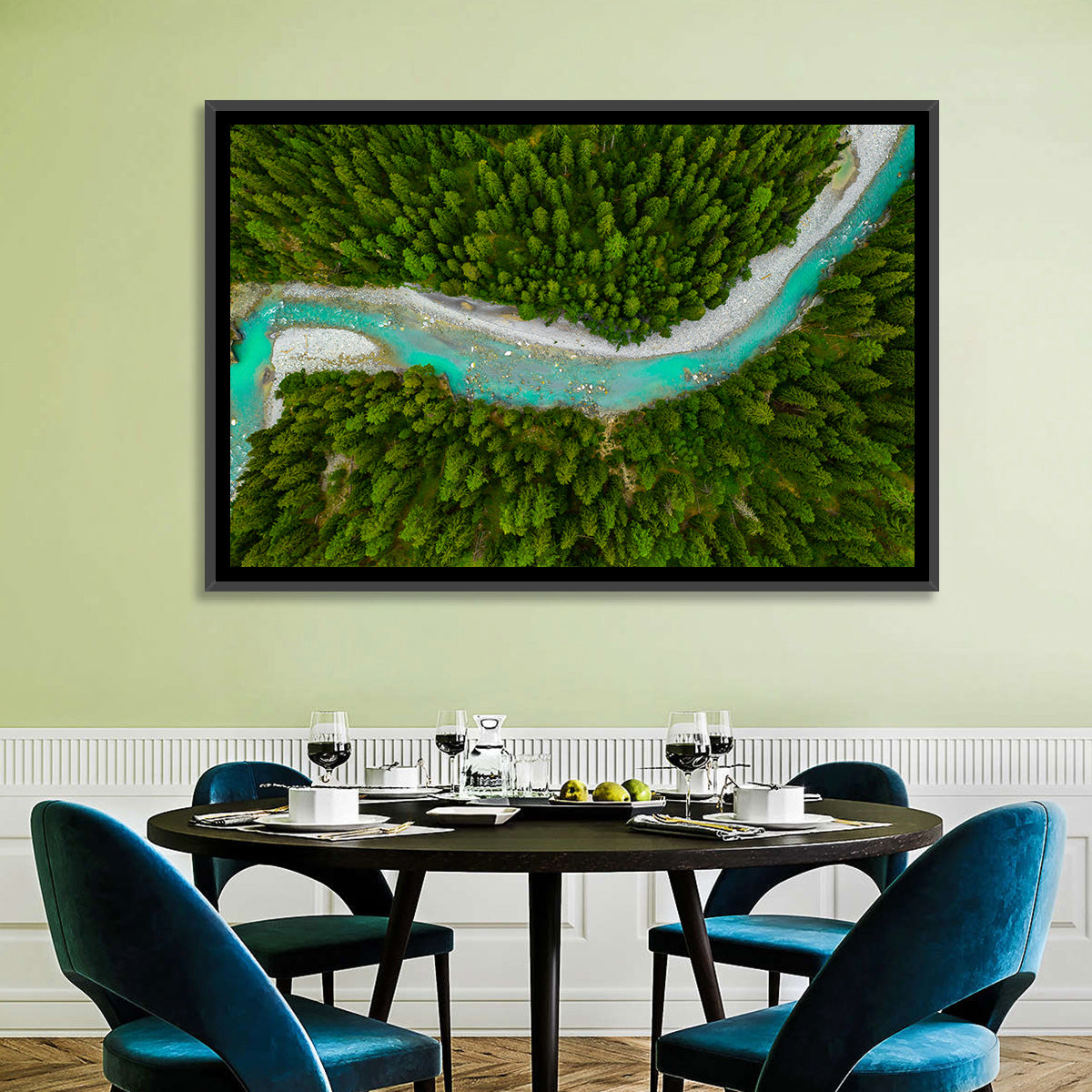 Inn River Aerial View Wall Art