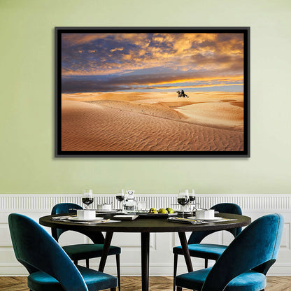 Sahara Camel Rider at Sunset Wall Art