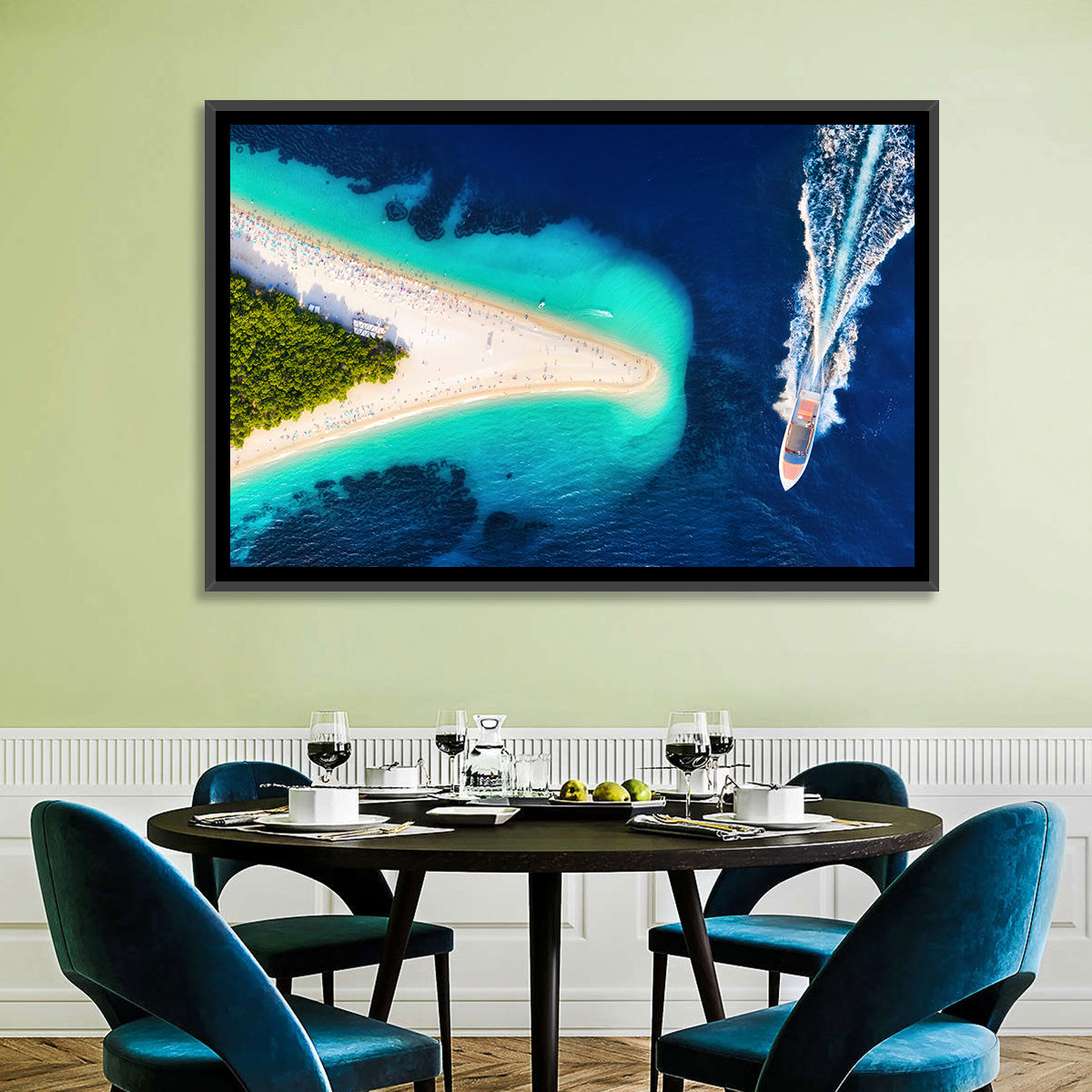 Zlatni Rat Beach Aerial, Bol Croatia Wall Art
